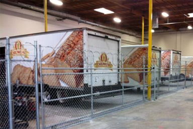 Chain link fencing